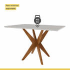 Mesa De Jantar De 4 Lugares Donna 120 Cm Mel Natural/off Whit