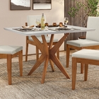 Mesa De Jantar De 4 Lugares Donna 120 Cm Mel Natural/off Whit