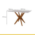 Mesa De Jantar De 4 Lugares Donna 120 Cm Mel Natural/off Whit