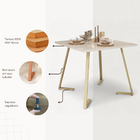 Mesa De Jantar De Aço 80x80 Reforçada Industrial Nantes