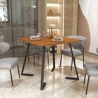 Mesa De Jantar De Aço 80x80 Reforçada Industrial Nantes