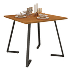Mesa De Jantar De Aço 80x80 Reforçada Industrial Nantes