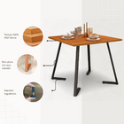 Mesa De Jantar De Aço 80x80 Reforçada Industrial Nantes