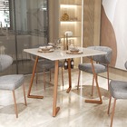 Mesa De Jantar De Aço 80x80 Reforçada Industrial Nantes