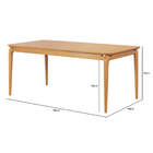 Mesa De Jantar De Madeira 6 Lugares Cascais 180x90 Cm - Mel -