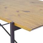 Mesa De Jantar De Madeira E Ferro Loft - Iaza Móveis