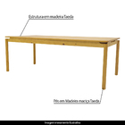 Mesa De Jantar De Madeira Taeda Zelda 220cm Natural/voss G04