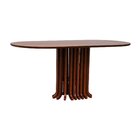 Mesa De Jantar Denver Tampo Oblongo 180x90cm Amêndoa