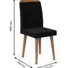 Mesa De Jantar Diamante Com 6 Cadeiras Cinamomo Black Com Ave