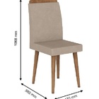 Mesa De Jantar Diamante Com 6 Cadeiras Freijó Cinza Com Pena