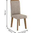 Mesa De Jantar Diamante Com 6 Cadeiras Freijó Off White Com P