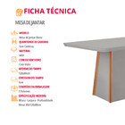 Mesa De Jantar Diane 120cm Tampo Mdf E Vidro Canto Copo Moder