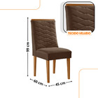 Mesa De Jantar Diane 120cm Tampo Mdf Laminado Com 4 Cadeiras