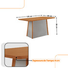 Mesa De Jantar Diane 120cm Tampo Mdf Laminado Com 4 Cadeiras
