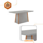 Mesa De Jantar Diane 120cm Tampo Mdf Vidro Com 4 Cadeiras Cop
