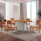 Mesa De Jantar Diane 180cm Tampo Mdf Laminado Canto Copo Com