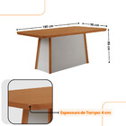 Mesa De Jantar Diane 180cm Tampo Mdf Laminado Com 6 Cadeiras