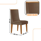 Mesa De Jantar Diane 180cm Tampo Mdf Laminado Com 6 Cadeiras