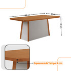Mesa De Jantar Diane 180cm Tampo Mdf Laminado Com 6 Cadeiras