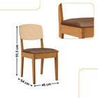 Mesa De Jantar Diane 180cm Tampo Mdf Vidro Com 6 Cadeiras Cop