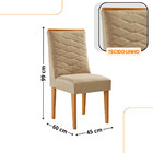 Mesa De Jantar Diane 180cm Tampo Mdf Vidro Com 6 Cadeiras Elo