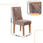 Mesa De Jantar Diane 180cm Tampo Mdf Vidro Com 6 Cadeiras Isa