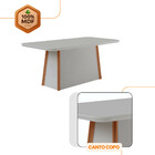 Mesa De Jantar Diane 180cm Tampo Mdf Vidro Com 6 Cadeiras Saf