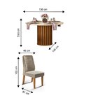 Mesa De Jantar Dj Móveis Neiva 1360x1360 6 Cadeiras Curvata