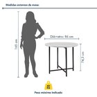 Mesa De Jantar Dobrável Redonda 86cm Com Base De Aço Pop Pret