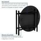 Mesa De Jantar Dobrável Redonda 86cm Com Base De Aço Pop Preto