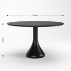 Mesa De Jantar Dubai 110 Cm - Tampo Em Lamina
