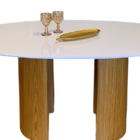 Mesa De Jantar Duo Modelar Oval 160x90cm Madeira E Laca