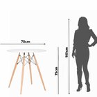 Mesa De Jantar Eames Eiffel 70cm Redonda Design Moderno Branco
