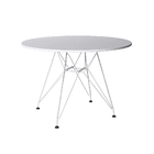 Mesa De Jantar Eames Redonda 110cm Branca Com Ferro Branco -