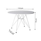 Mesa De Jantar Eames Redonda 110cm Up Home Branco