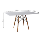 Mesa De Jantar Eiffel Retangular 120 Cm Tampo De Madeira Bran