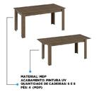 Mesa De Jantar Elástica Extensível Mdp 4 Pés - Ameixa Negra