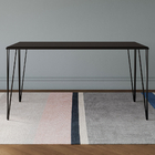 Mesa De Jantar Elen Retangular Tampo De Madeira 150x90cm Preto