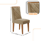 Mesa De Jantar Eloise 180cm Tampo Mdf Com Vidro Com 6 Cadeira