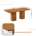Mesa De Jantar Eloise 180cm Tampo Mdf Laminado Com 6 Cadeiras