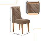 Mesa De Jantar Eloise 180cm Tampo Mdf Laminado Com 6 Cadeiras