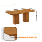 Mesa De Jantar Eloise 180cm Tampo Mdf Laminado Com 6 Cadeiras