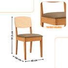 Mesa De Jantar Eloise 180cm Tampo Mdf Laminado Com 6 Cadeiras