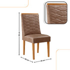 Mesa De Jantar Eloise 180cm Tampo Mdf Vidro Com 6 Cadeiras El