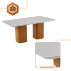 Mesa De Jantar Eloise 180cm Tampo Mdf Vidro Com 6 Cadeiras El