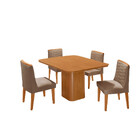 Mesa De Jantar Eloise 90cm Tampo Mdf Laminado Canto Copo Com