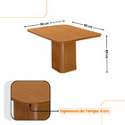 Mesa De Jantar Eloise 90cm Tampo Mdf Laminado Com 4 Cadeiras