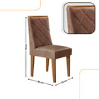 Mesa De Jantar Eloise 90cm Tampo Mdf Vidro Canto Copo Com 4 C