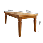 Mesa De Jantar Em Madeira Maciça 2,50m Demolição Rústica