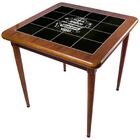 Mesa De Jantar Em Madeira Maciça E Azulejo Quadrada